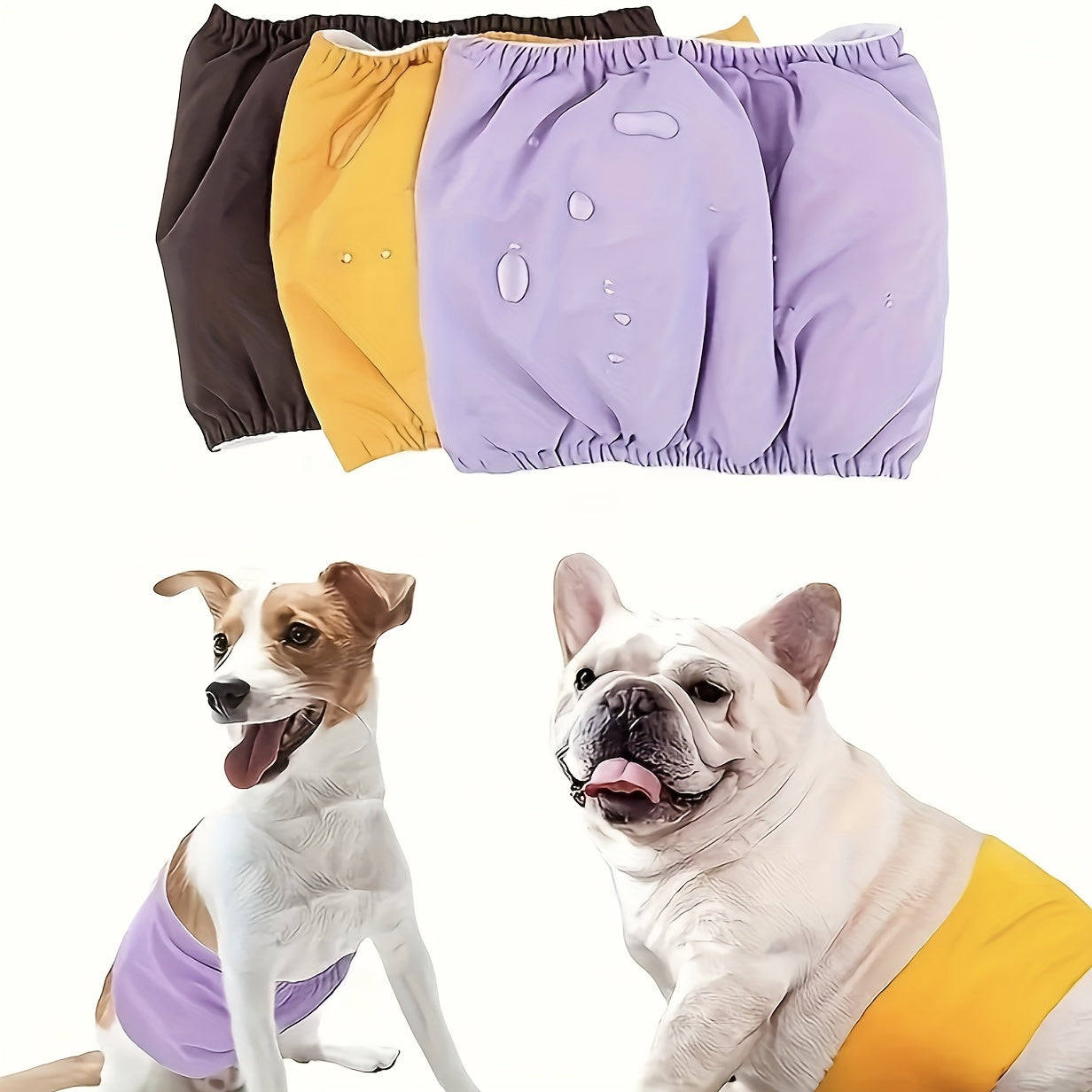 Dog Belly Band Diapers - Washable and Reusable Dog Wraps for Male Dogs, Leakproof Pet Dog Incontinence Pants, Durable with Magic Tape Closure for Comfort Fit, Target Species: Dogs, Major Material: Blended