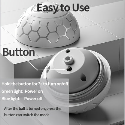 Dog Toys Bouncing Ball, Smart Bouncing Dog Ball, Teething Toys for Puppies, 56mm Diameter, Puppy Toy Ball with Colorful Flashing Lights, USB Rechargeable