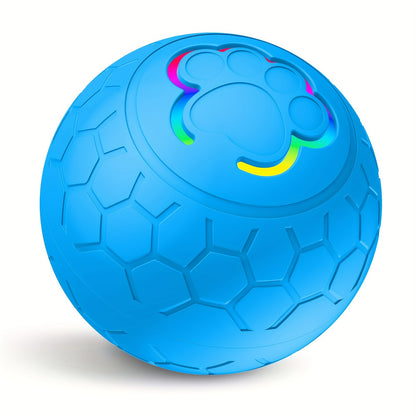 Dog Toys Bouncing Ball, Smart Bouncing Dog Ball, Teething Toys for Puppies, 56mm Diameter, Puppy Toy Ball with Colorful Flashing Lights, USB Rechargeable