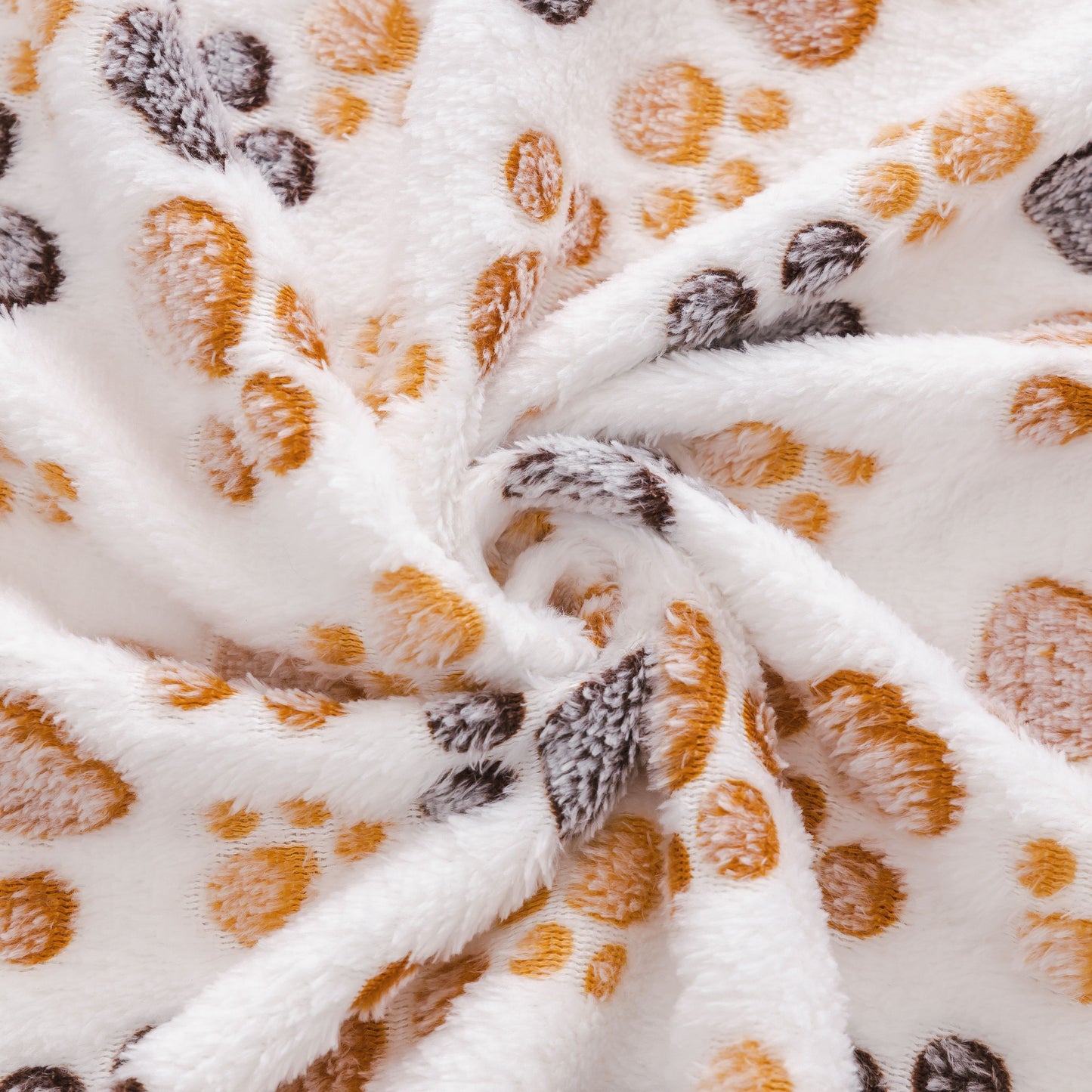 Pet Blanket, Cute Paw Print Fluffy Dog Coral Fleece Blanket, Thermal Soft Dog Mat For Bed Nest Couch Kennel, Pet Supplies