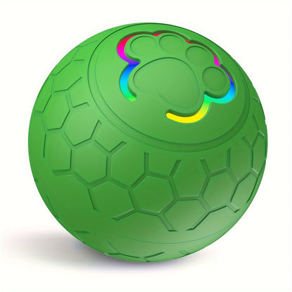 Dog Toys Bouncing Ball, Smart Bouncing Dog Ball, Teething Toys for Puppies, 56mm Diameter, Puppy Toy Ball with Colorful Flashing Lights, USB Rechargeable