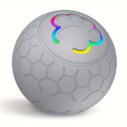 Dog Toys Bouncing Ball, Smart Bouncing Dog Ball, Teething Toys for Puppies, 56mm Diameter, Puppy Toy Ball with Colorful Flashing Lights, USB Rechargeable