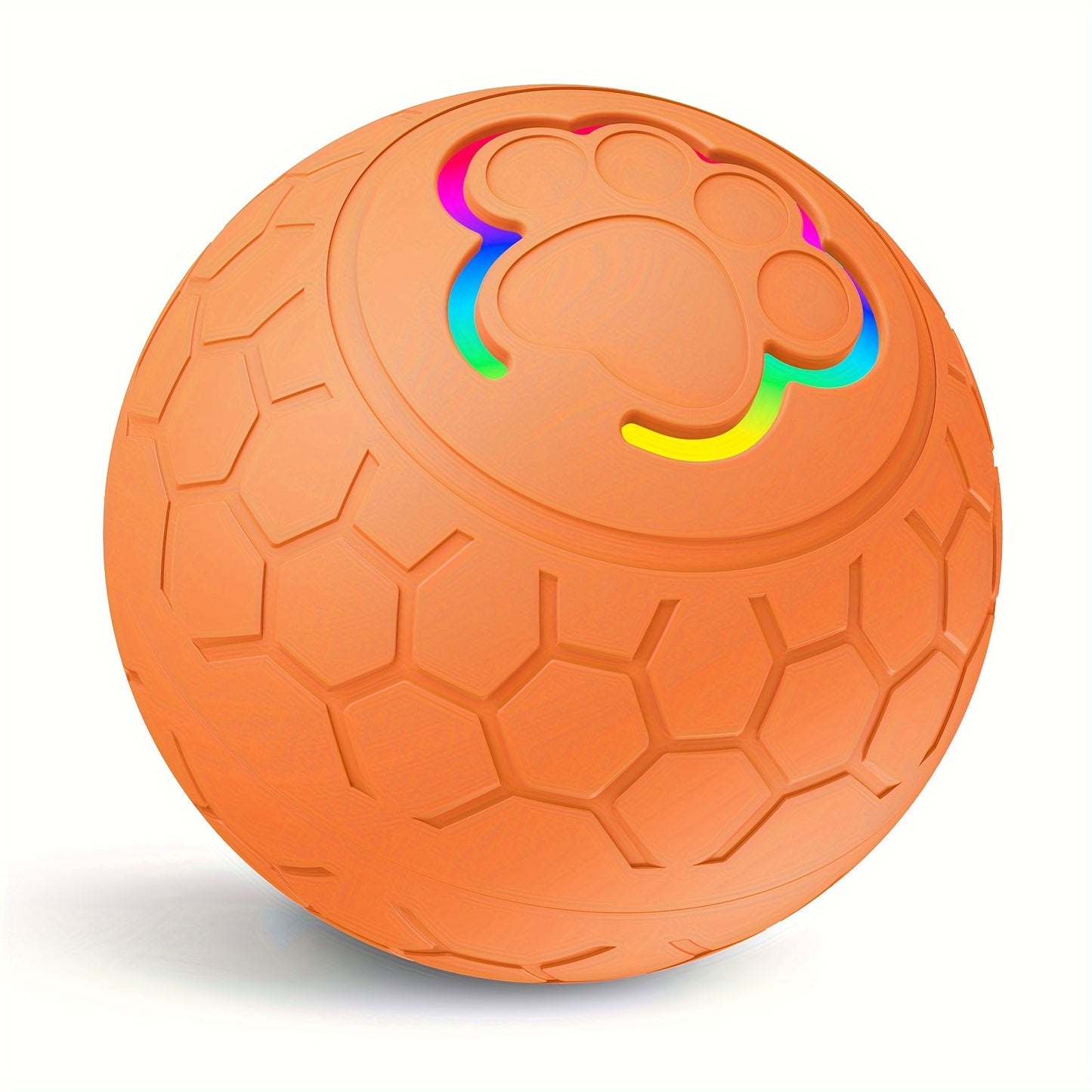 Dog Toys Bouncing Ball, Smart Bouncing Dog Ball, Teething Toys for Puppies, 56mm Diameter, Puppy Toy Ball with Colorful Flashing Lights, USB Rechargeable