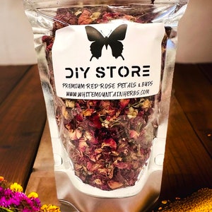 Rose Buds Petals Wild Crafted Flower Dried ~ Fragrant Wedding Flowers Tea Bulk ~ Rosa Canina