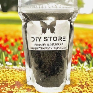 Elderberry Wild Crafted Whole Natural Dried ~ Sambucus Nigra