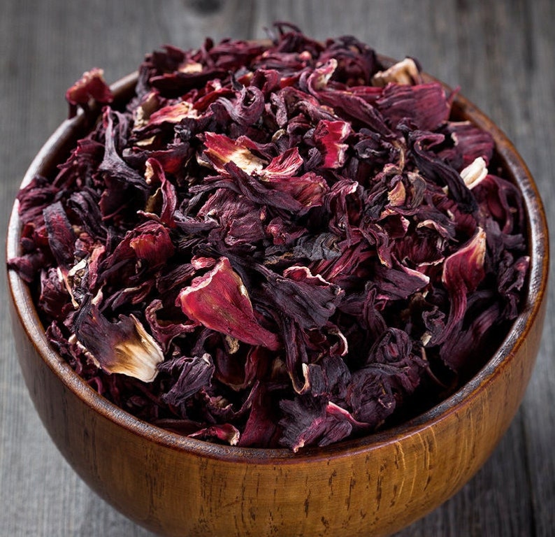 Hibiscus Flower Organic Petals Tea Dried Cut Bulk ~ Hibiscus Sabdariffa